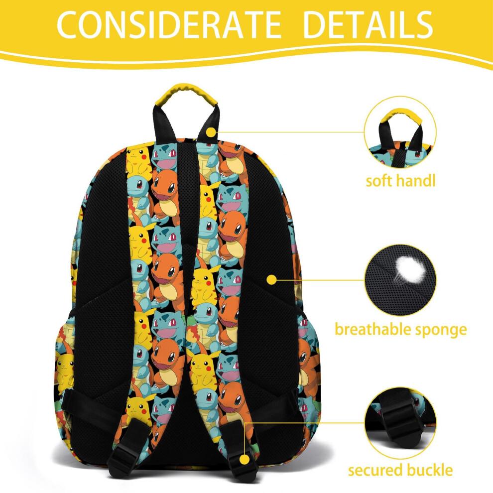 (C) Pokemon Pikachu Bag Shoulder Bag Student School Bag Computer Bag