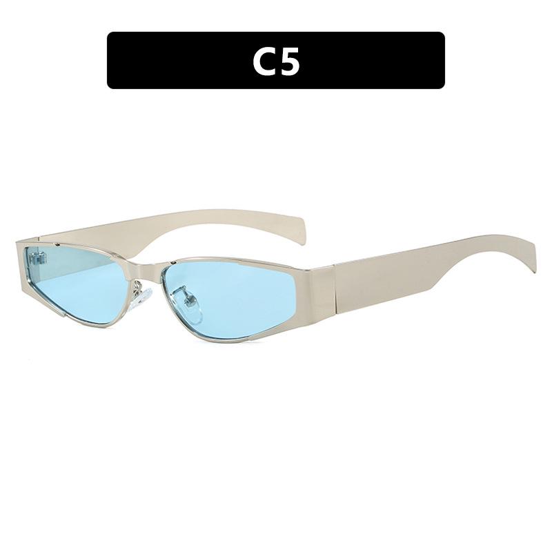 High-End 2025 Metal Cat-Eye Sunglasses for Women - European & American Influencer Style