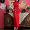 Modern Cheongsam Women's Short Lace Cheongsam Chinese Dress Cheongsam Party Vintage Ao Dai Elegant Dress Improvement