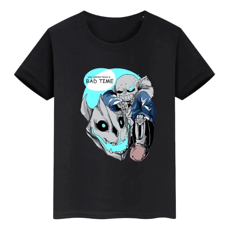 Teenage Anime Monster No. 8 Printed T-shirt Boys Summer Punk Casual Harajuku Streetwear Round Neck Short Sleeve Tops Clothing