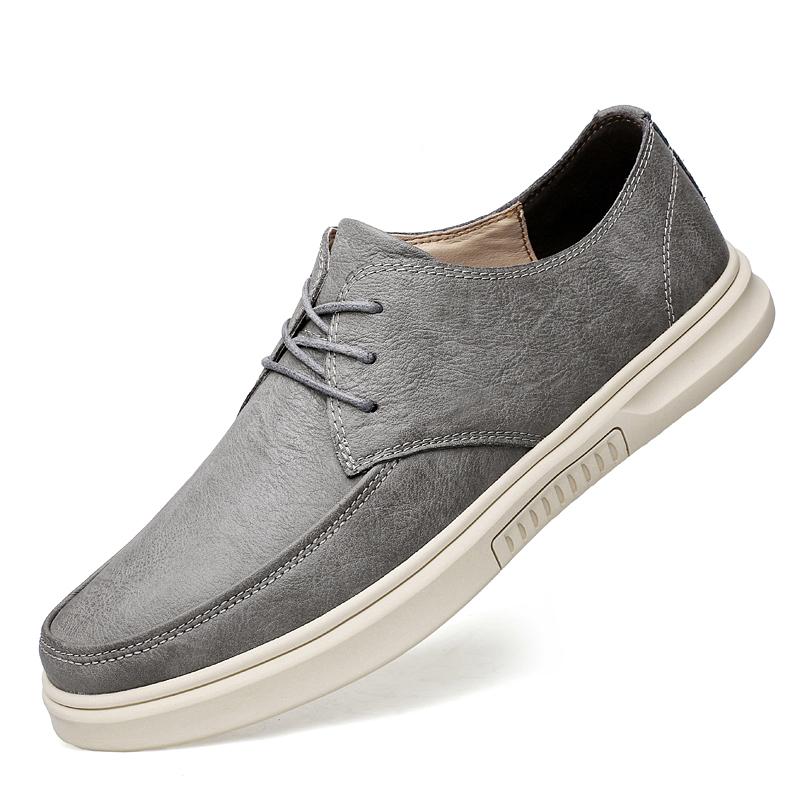 

High Quality Casual Leather Shoes Men s Breathable Dress Shoe Elastic Sole Wear-Resistant Soft Sole Business Casual Oxford Shoes 44