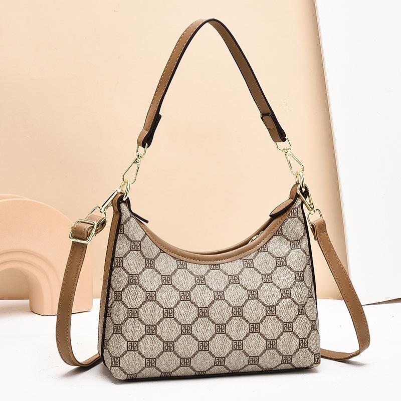 

Сумка люкс женская сумка-мессенджер 2025 весна и лето новинка на одно плечо под мышку сумка-полумесяц сумка с цветком большая вместимость