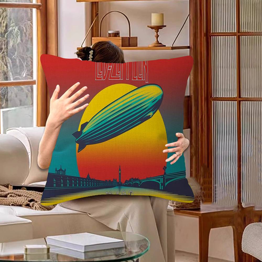 Band L-Led Z-Zeppelin Kissenbezug Toon Geschenk Kissenhülle Schlafzimmer Zuhause Sofa Stuhl Sitz Dekor Kissenhülle