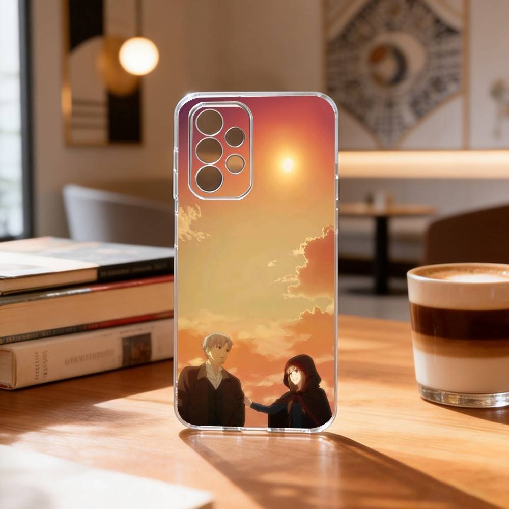 S-Spice and Wolf Anime Phone Case For Samsung S25,S24,S21,S22,S23,S30,Ultra,S20,Plus,Fe Transparent Cover