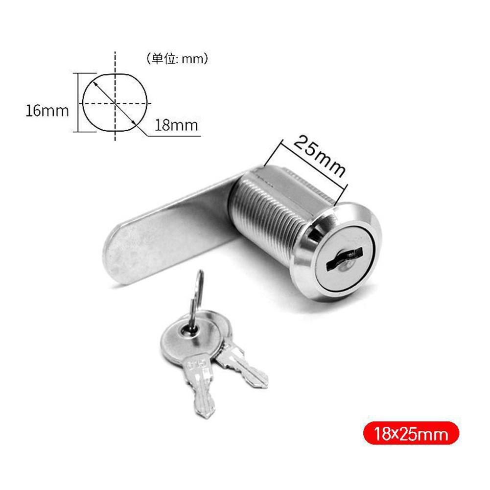 Metal Mailbox Lock With 2 Key Drawer Cabinet Cupboard Door Tongue Lock Home Improvement Furniture Hardware 20/16/25/30mm