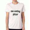 Pizza Essen Mich Unisex Baumwoll T-Shirt, Premium Baumwoll Qualität Druck, Langlebig, Freizeitmode. Ich esse Pizza Grafik T-Shirt, Perfektes Geschenk für Pizza-Liebhaber