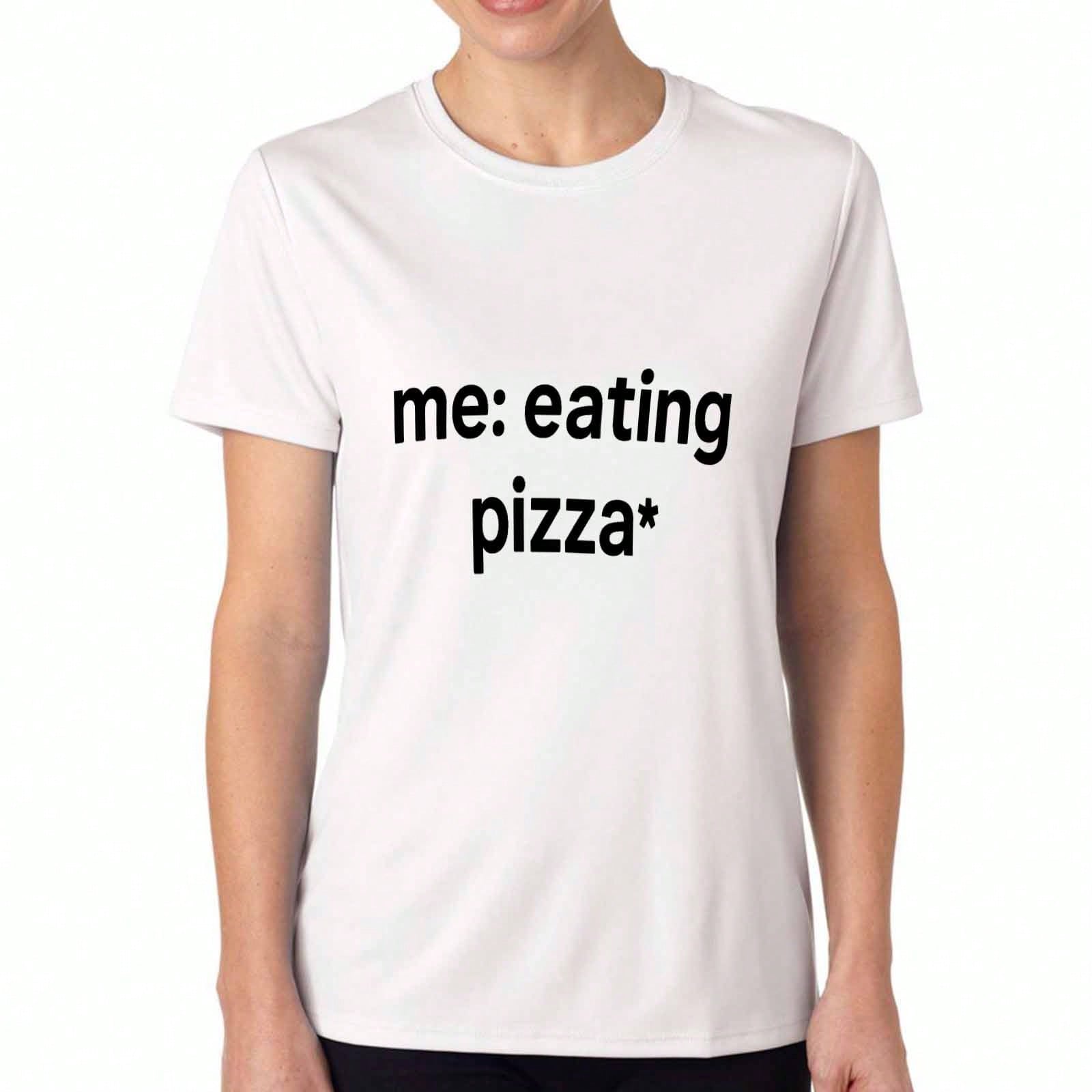 Pizza Eating Me unisex Cotton T Shirt, Premium Cotton Quality Print, Durable, Casual Fashion. Me Eating Pizza Graphic Tee, Perfect Gift For Pizza Love S разноцветный