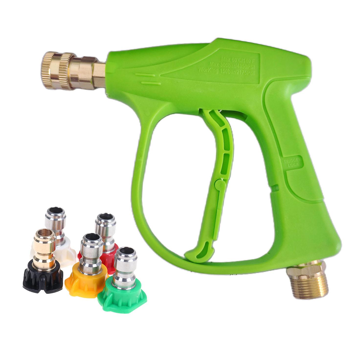 

Powerful High - Pressure Aluminum Water Gun Set, 5 Quick - Connect Nozzles, Ideal for Car Wash & Garden Cleaning, 1/4 Inch M22 -