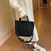 2025 New Fashion Simple Single Shoulder Women's Bag Trendy Large Capacity Canvas Bag Storage Handheld Convenient Bag