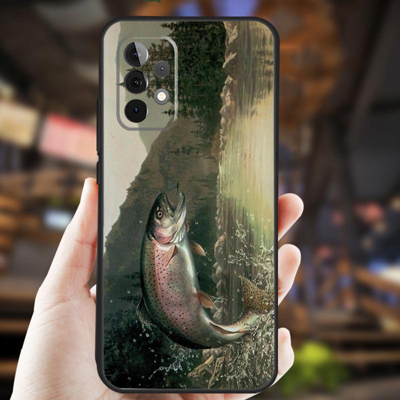 Trout Fish Fishing Case For Samsung Galaxy A26 A54 A14 A36 A16 A33 A56 A15 A55 A53 A35 A22 A32 A52 A34 A05 A06