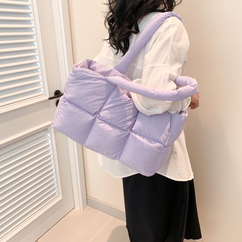 Korean Style Quilted Puff Shoulder Bag - 2025 Autumn/Winter Collection