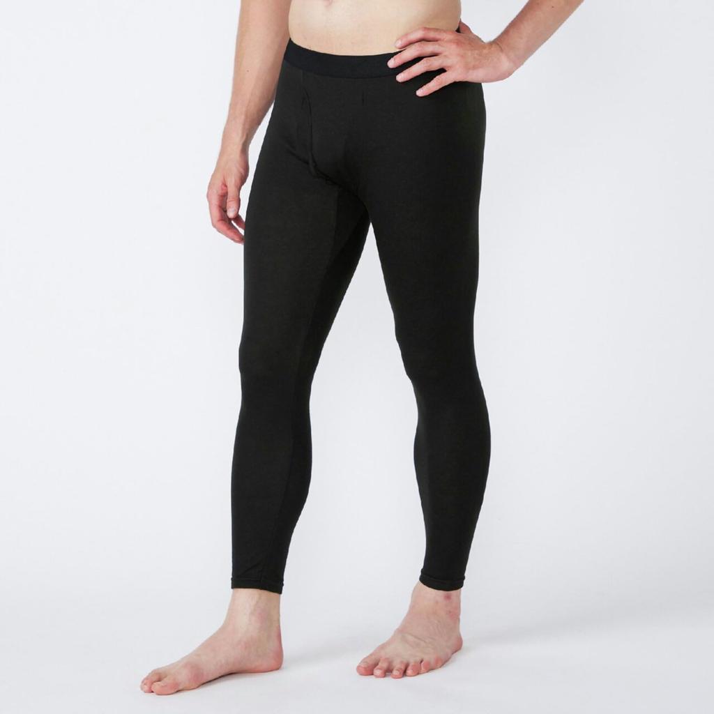 Mizuno Premier Hot Innerwear Breath Thermo Medium Thick for Daily Use Long Tights Material C2JBC621 Black M (Front Opening) Heat-Generating Men's