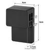 Yamazaki Film Hook Insertable Toothbrush and Tube Holder W4 Set of 2 Black