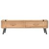 VidaXL Meuble TV Bois de sapin massif 120 x 33 x 35 cm