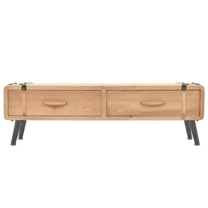VidaXL Meuble TV Bois de sapin massif 120 x 33 x 35 cm