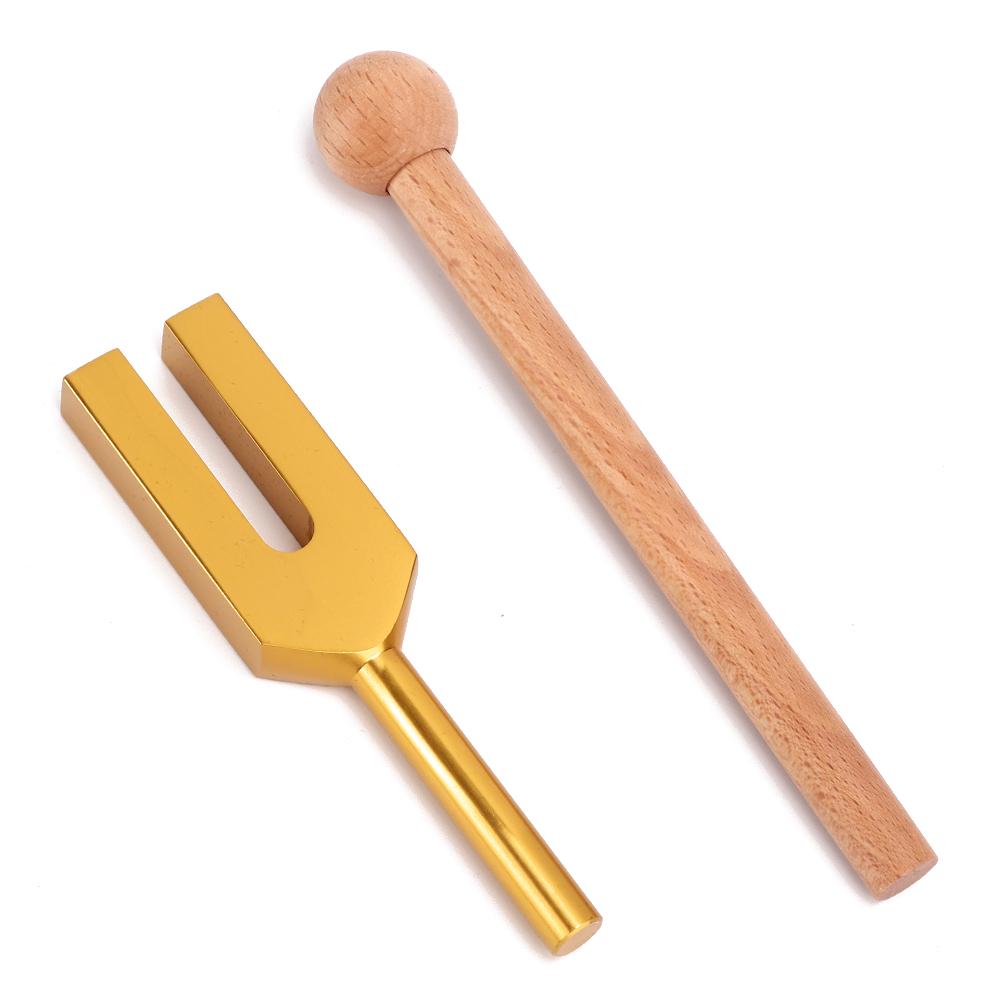 C-4096 Stimmgabel Meditation Stimmgabel Energiegabel mit Hammer Gold