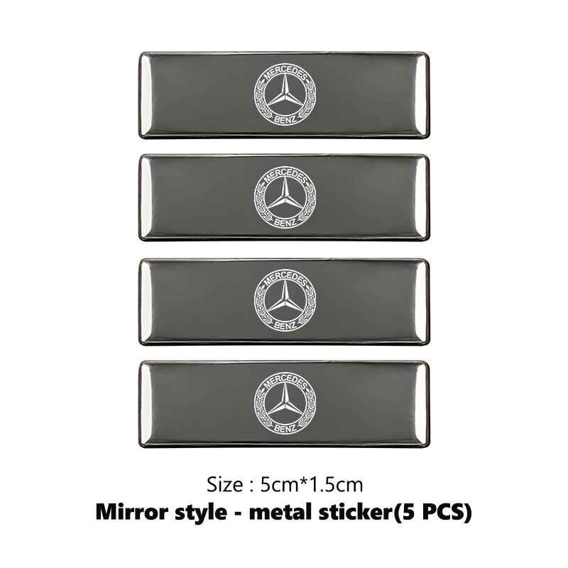 CGRE6 For Benz Aluminum Alloy Car Logo Stickers Auto Body Door Decorative Decals Accessories AMG W213 W124 W108 W126 Exclusive W204