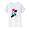 Kawaii Disney Cartoon Minnie Printed T Shirt Women Fashion Mickey Mouse White Oversized T Shirt Female Clothes Ladies T-shirts