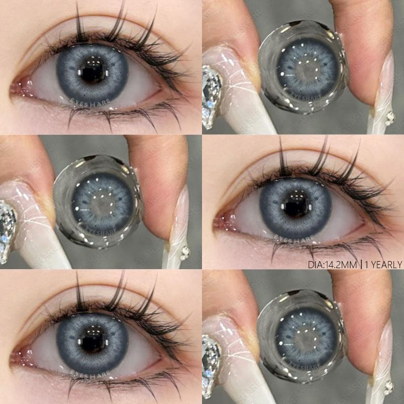 1 Pair Fashion Colored Lenses Gray Pupils Lens Green Eye Contacts Brown Lenses Yearly Cosmetics Blue Contacts for Eyes