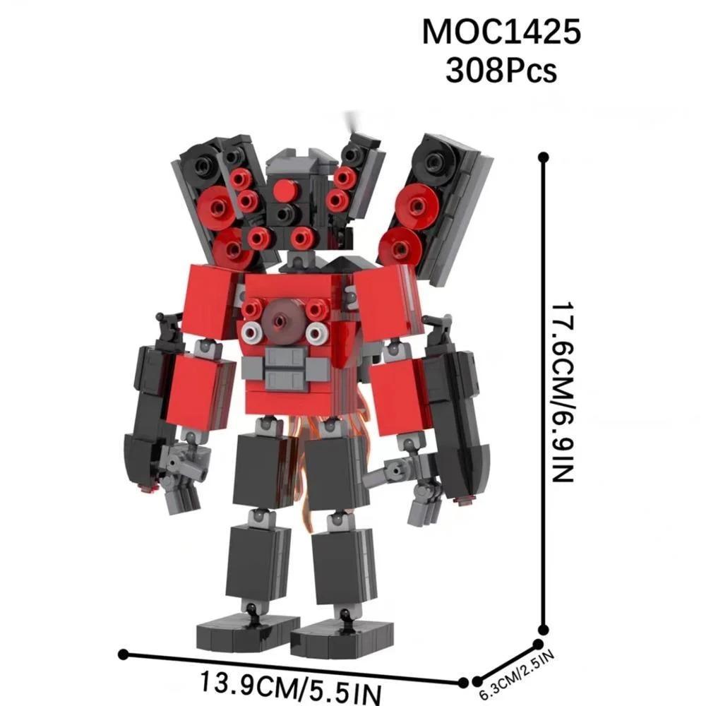 

Skibidi Туалет Строительные блоки Игрушка Титаны Оператор Спикерман Дриллман Телевизионный мужчина Женщина Камера Спикер Человек G Дрель Человек Фигурка Игрушка