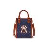 Artificial Leather Tote Bag, Shopping Bag, Handbag, Shoulder Bag, Crossbody Bag Small Unisex Blue/Brown 7ACRMD93N-50NYS