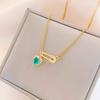 Necklace European and American Love Pin Necklace Female Personality Light Luxury Titanium Steel Collarbone Chain Wind Advanced Sense Niche