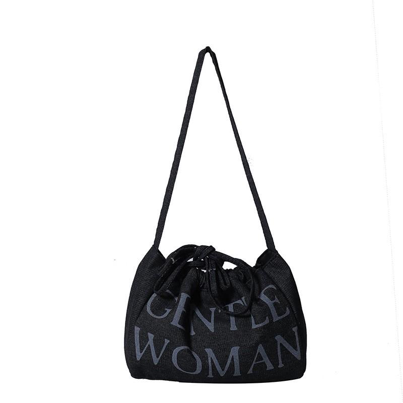 

Women s Bag Simple Niche Trendy Shoulder Fashionable Commuting Texture Large Capacity Cross-body Bucket Soft one size чорний