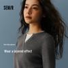Semir Women's Cropped Faux Two-Piece Wool Blend Knit Sweater