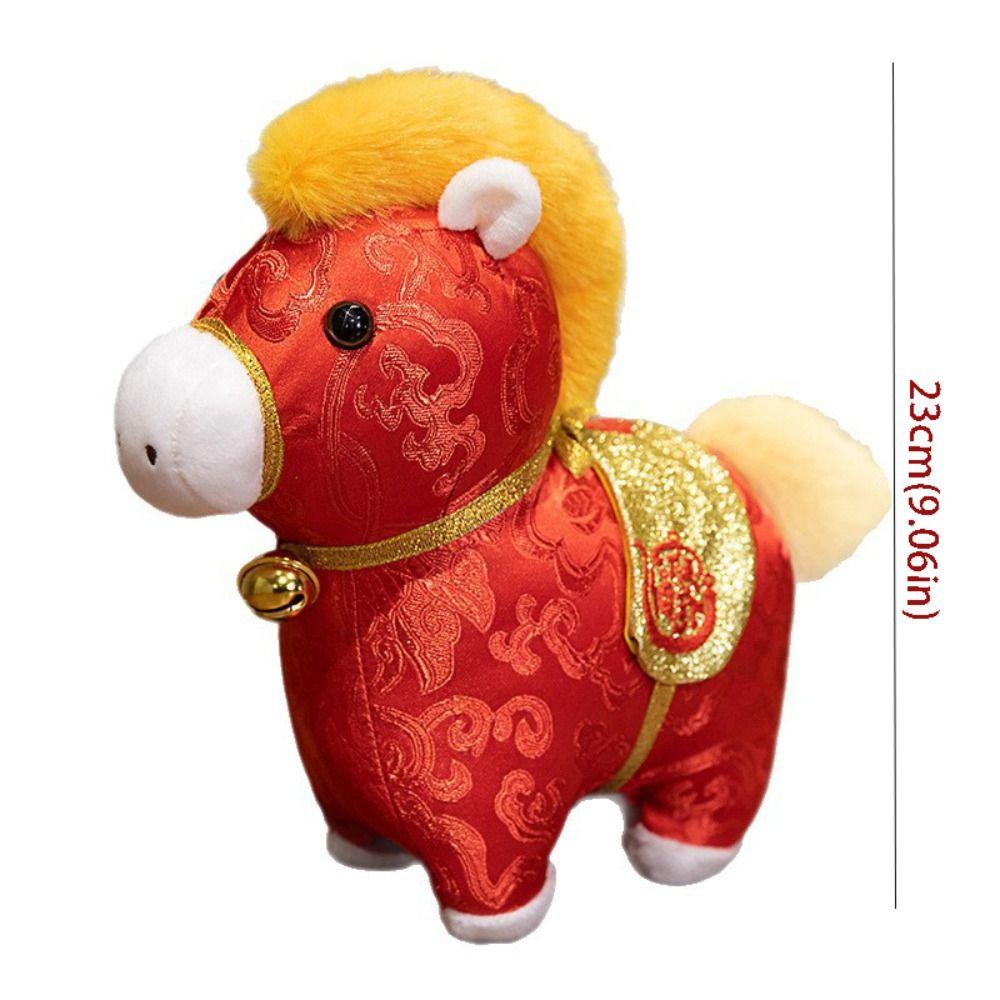 Colorful Horse Plush Doll Creative Cartoon Steed Doll Chinese New Year Gift Home Decoration