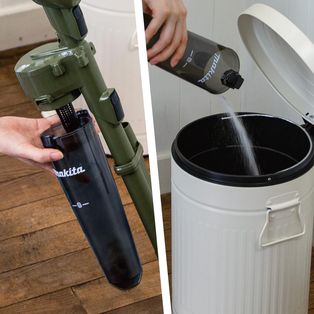 Makita Rechargeable Cleaner 40Vmax and Charger Sold with Locking Cyclone Attachment (Snow White) (Battery Separately) (CL002GZCW)