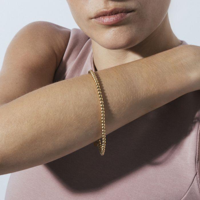 Bracelet - LUXENTER - Garsao - Acier hypoallergénique - Plaqué or jaune 18 carats - 19 cm
