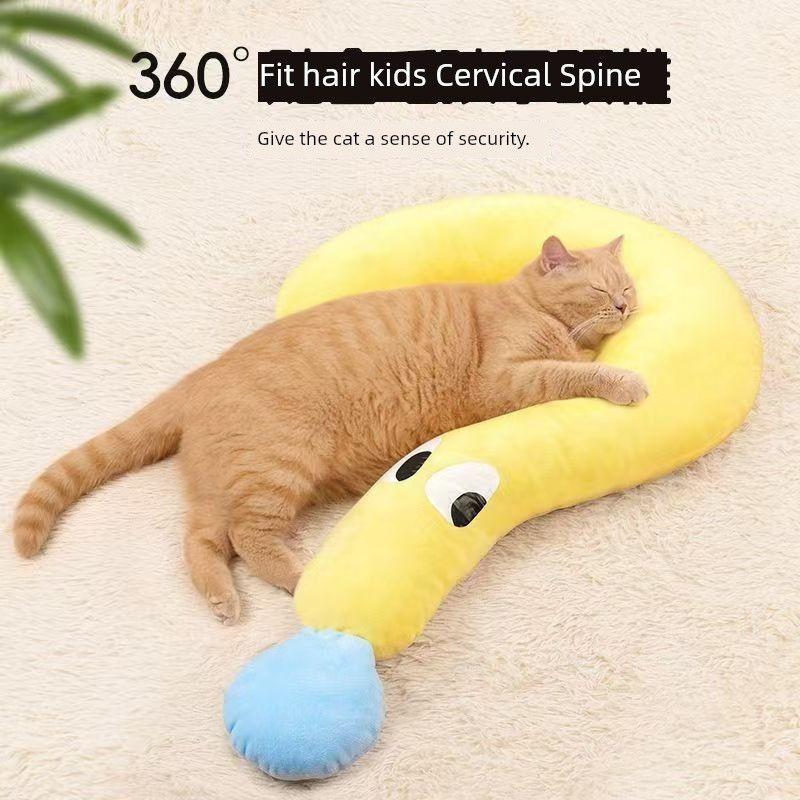 

Pet Pillow Dog Kitten Dog Small Pillow Four Seasons Universal Pet Supplies Mat Cat Pet Sleeping Pillow Cream yellow pillow small size 29*48