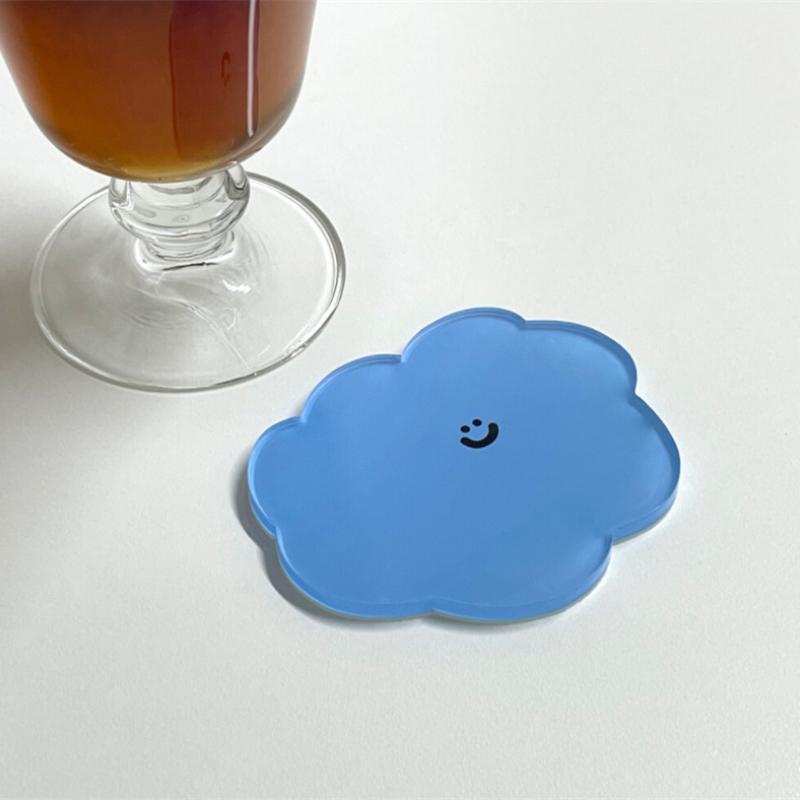 Cute Cartoon Acrylic Coaster Cup Mat Pad Mug Holder Mat Coffee Drinks Placemats Heat-resistant Bowl Mats & Pads Table Decoration