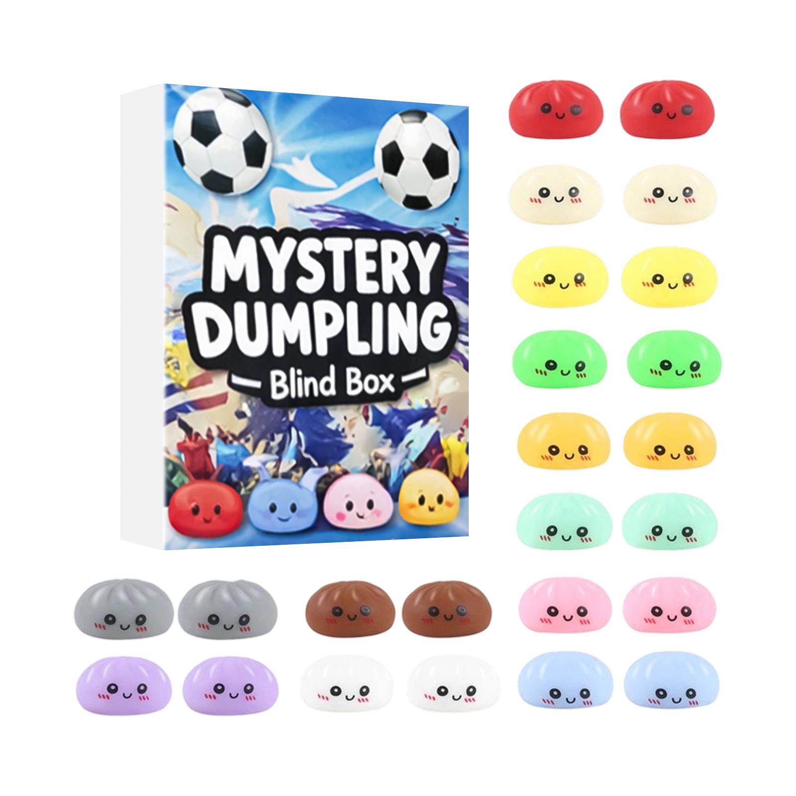 

Mystery Dumpling Blind Box Countdown Calendar 24 Pieces Squishy Stress Relief Toys Set 3D Soft Squeeze Sensory Play Collection One Size
