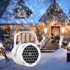 LED Snowflake Projector Lamp with Rotating USB Film Patterns - Christmas Atmosphere Decoration Light