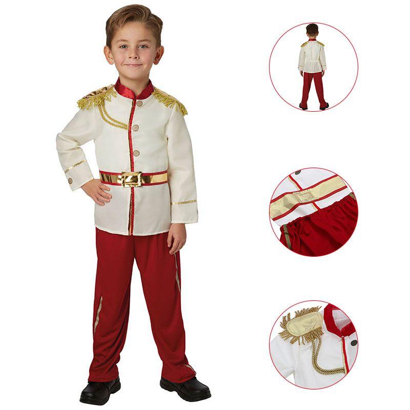 Snow Anime White Boy Prince Charming Child Cosplay Costume Masquerade Christmas