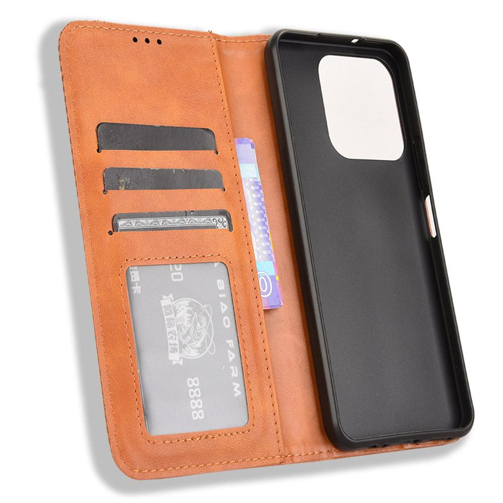 For Honor X6b 4G Cell Phone Case Retro PU Leather Wallet Phone Stand Cover