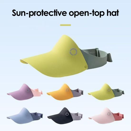 Children Sun Visor Hat Lightweight UV Protection Tennis Sports Cap Breathable Boys Girls Summer Outdoor Anti-UV Wide Brim
