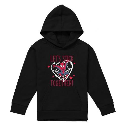 Spider-Man Childrens/Kids Let´s Stick Together Pull Over Valentine`s Day Hoodie