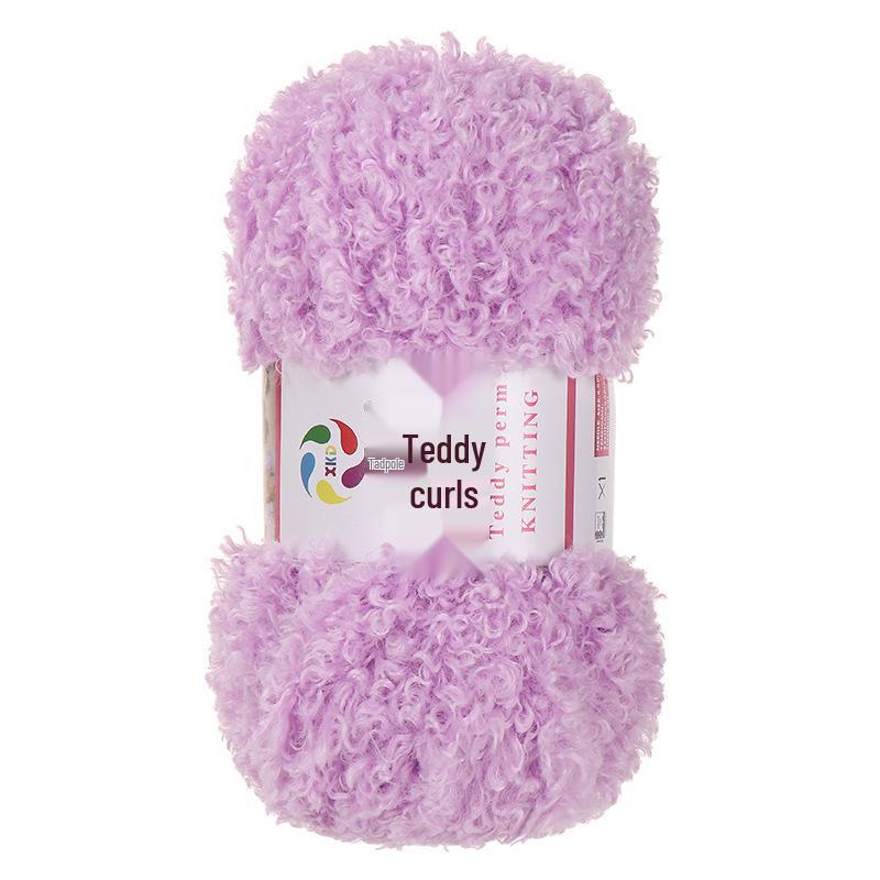 Curly Faux Fur Plush Yarn for DIY Hand-Knitting - Teddy, Doll Accessories, Scarf, Hat, Vest, Thick Coral Fleece
