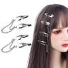 Cherry Chain Zinc Zinc Alloy Women Hair Accessories Korean Style Hairpin Punk Hair Clip Cool Cross Barrette