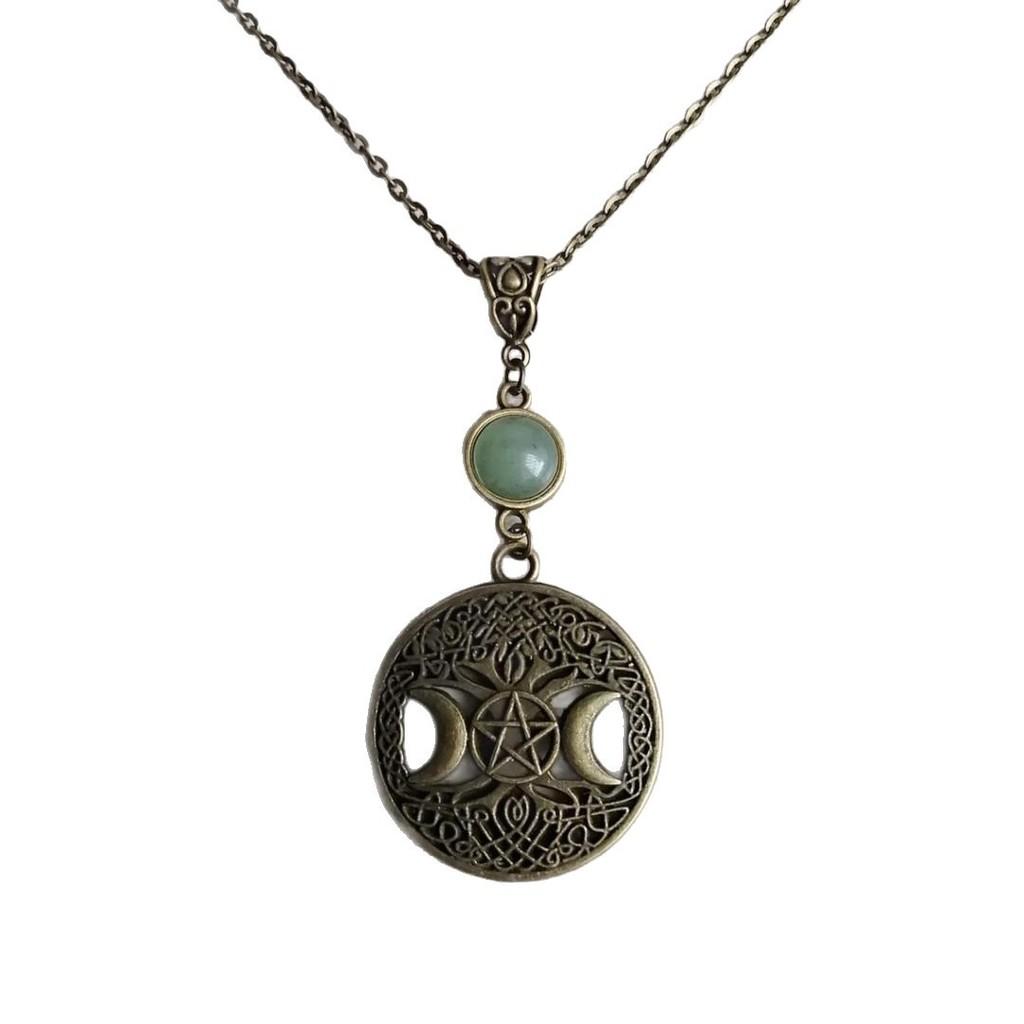 Silver Star Moon Pendant Necklace For Women With Cross Chain Design