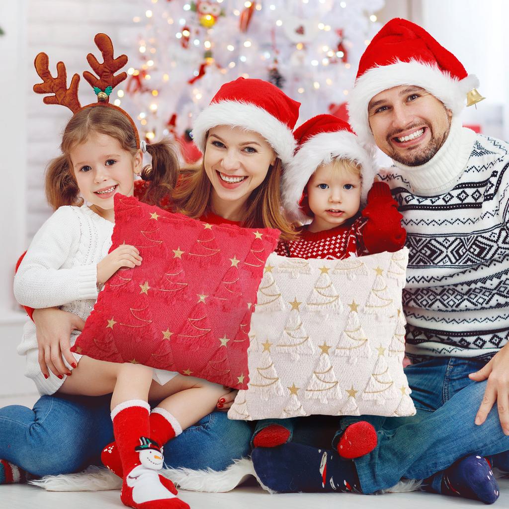 Merry Christmas, Throw Pillow Cover, Winter Holiday, Cushion Cover Sofa Decoration, Christmas Tree