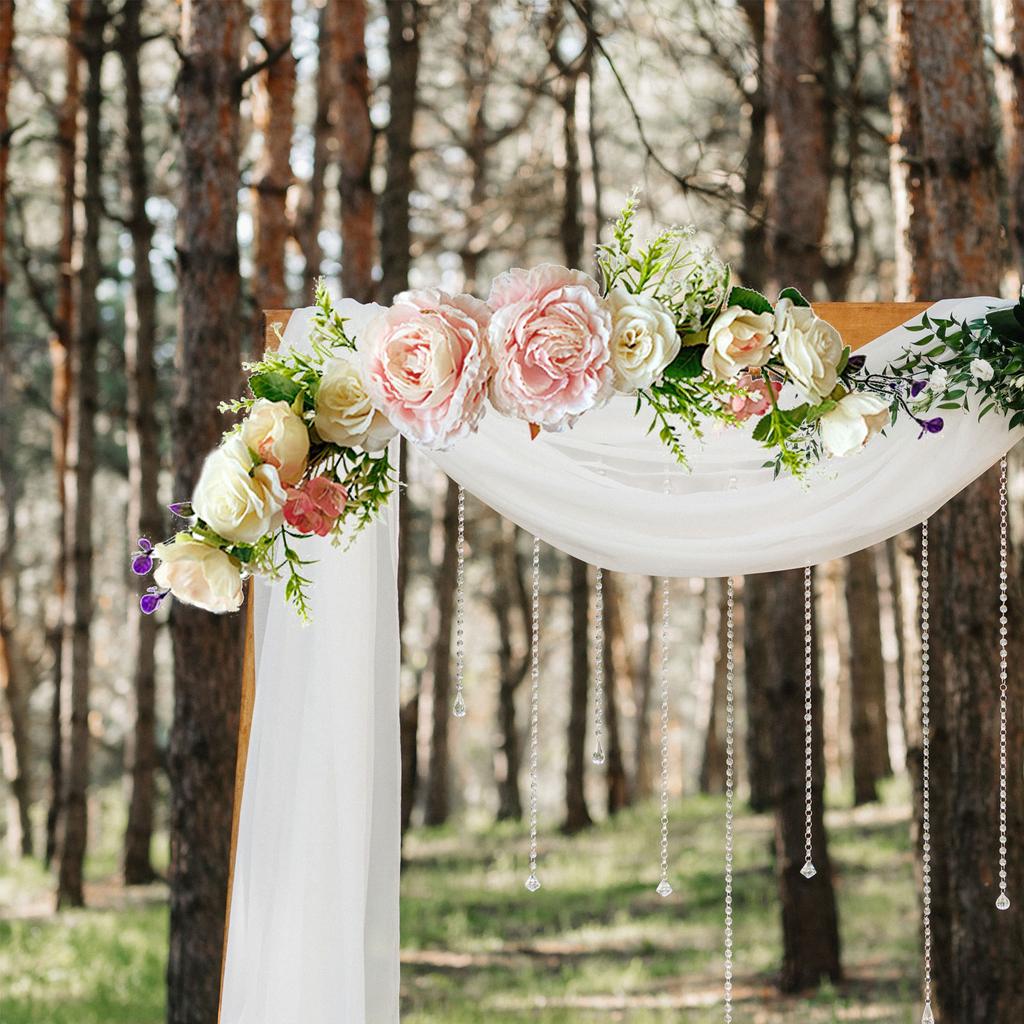 Artificial Rose Lintel Lifelike Elegant Handcrafted Artificial Flower Decorative Swag for Housewarmings Weddings