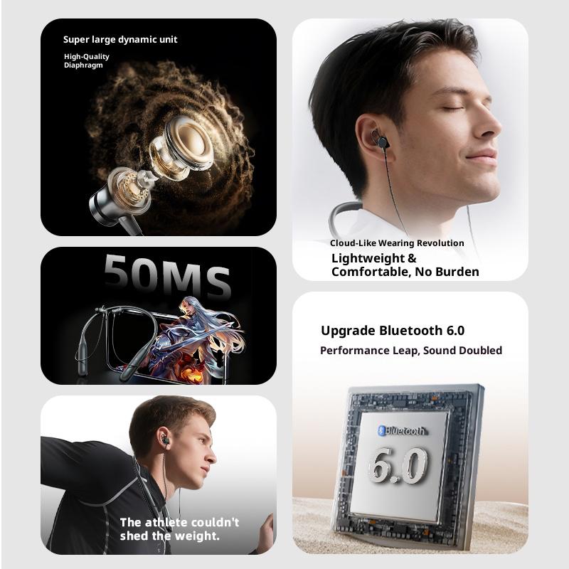 JYL TS In-ear BT5.3 IPX6 Hi-Fi Earhooks Painless Button Control Sports