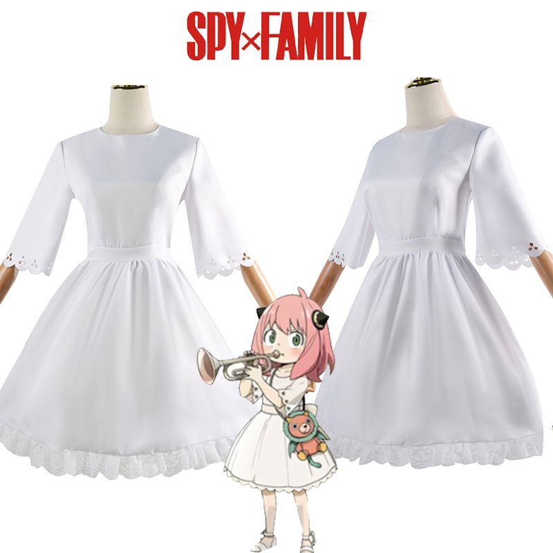 Striking Spy×family Anya Forger Cosplay Costume White Dress