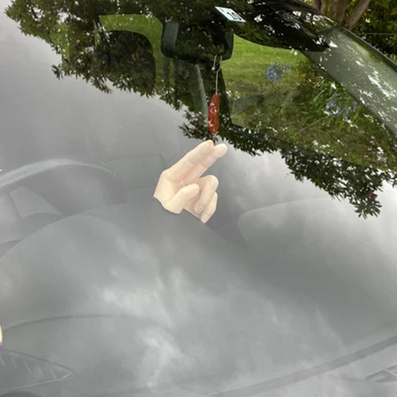 Waving Hand Car Dashboard Decoration 2 Finger Salute Lazy Waver Gladiator Cherokee 3D Printed Dash Hand Waving For Auto Interior