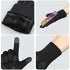 Suede gloves for men  women autumn and winter outdoor cycling with thickened velvet for warmth and anti slip touch screen gloves