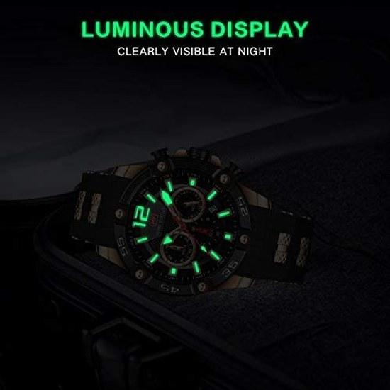 Mens wristwatch BesTn popular stylish business gentlemans silicone quartz watch black.