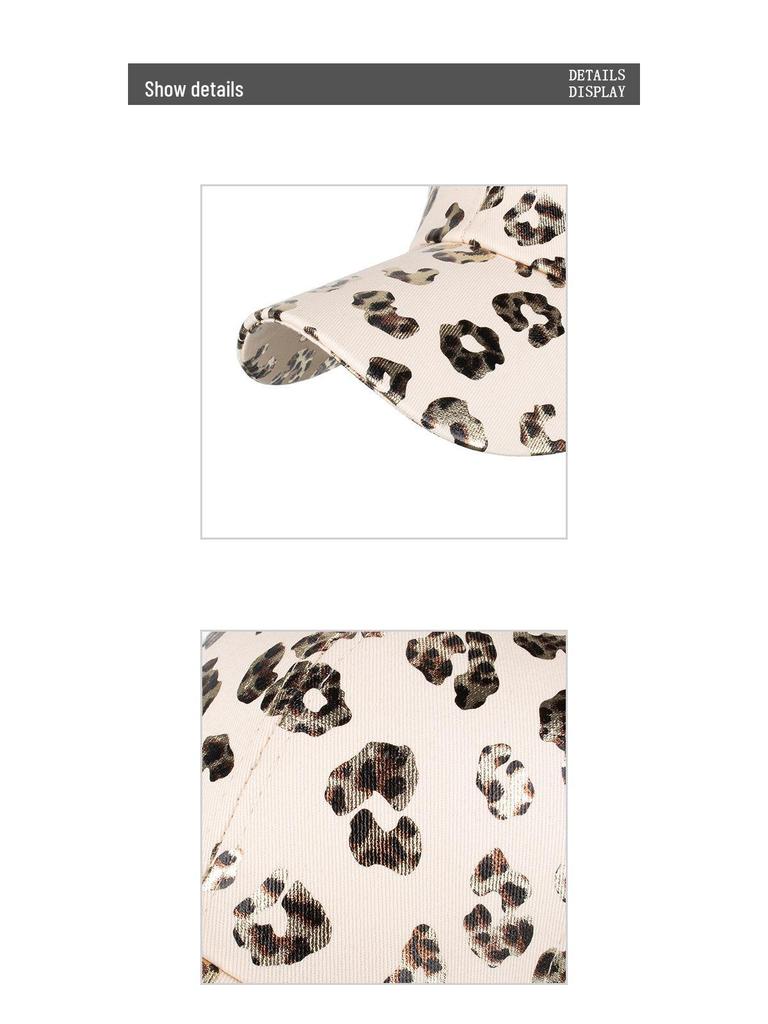 Women's Leopard Print Mesh Ponytail Baseball Cap - Duckbill Sun Hat for Spring/Summer